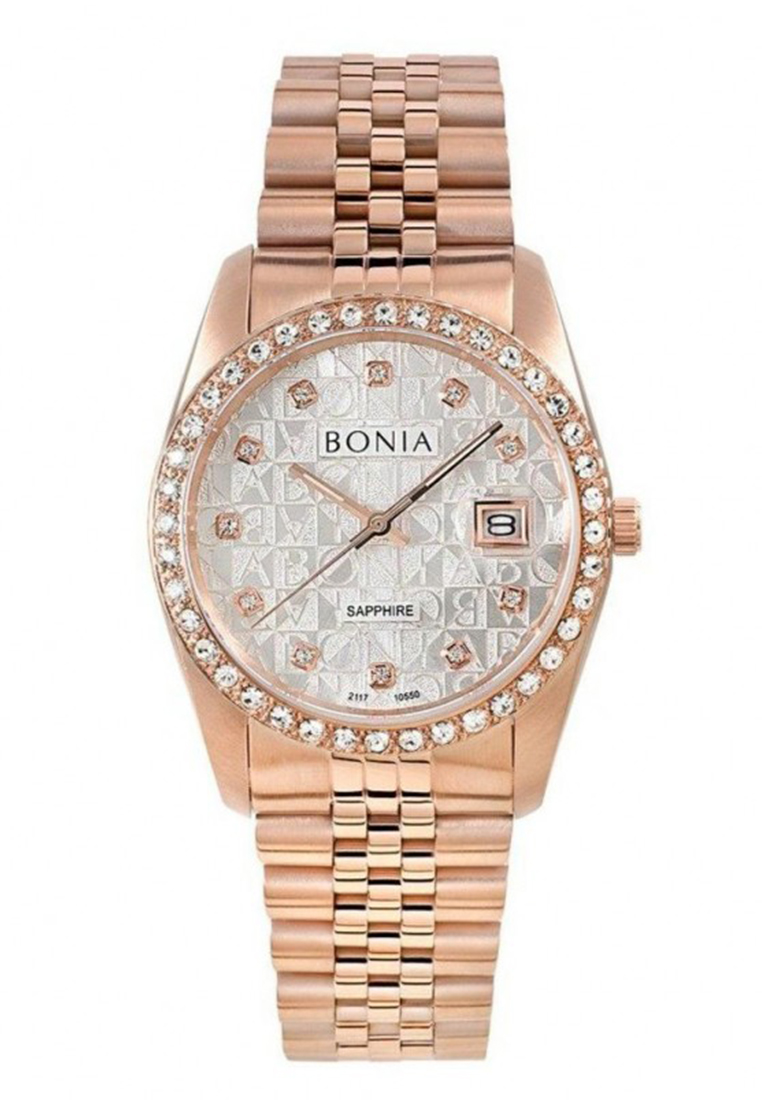 Bonia Watches BONIA BNB10550-1516S ROSEGOLD WHITE SAPPHIRE RING DIAMOND MAN