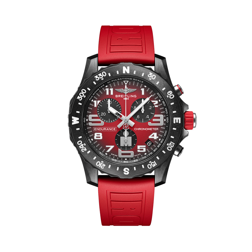 Breitling Endurance Pro Ironman 44 - X823109A1K1S1 Red Chronograph Rubber Strap