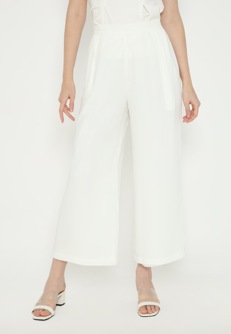 Brilliant Girl Plain Cullotes White Arlette By Brilliant Girl Warna White