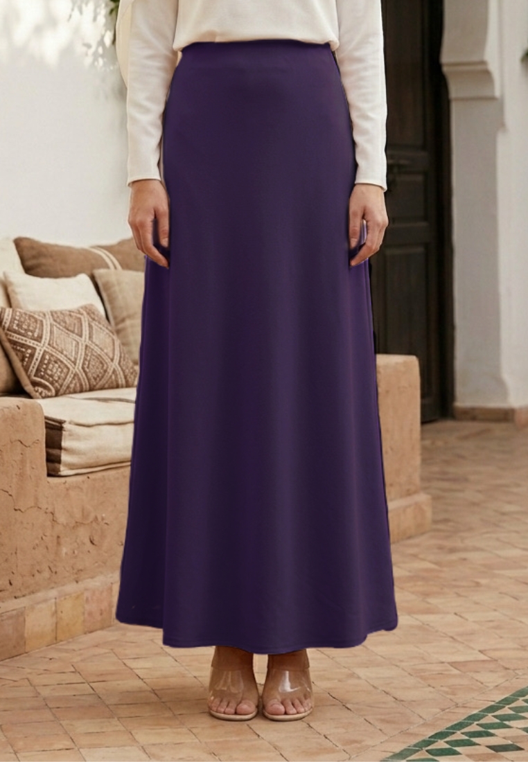 Brilliant Girl Rok duyung Bawahan Baju Kurung Warna Burgundy By Brilliant Girl Warna BURGUNDY