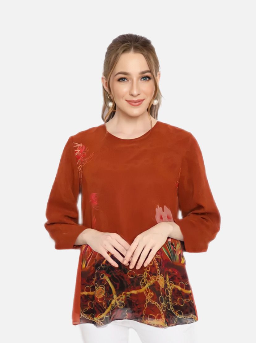 Brilliant Girl Floral Blouse Teracota By Brilliant Girl