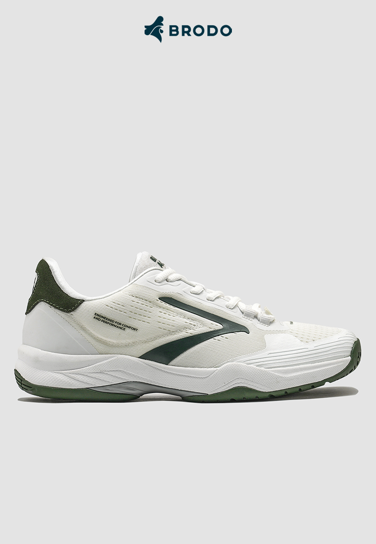 BRODO - Active Stance Tennis White Olive