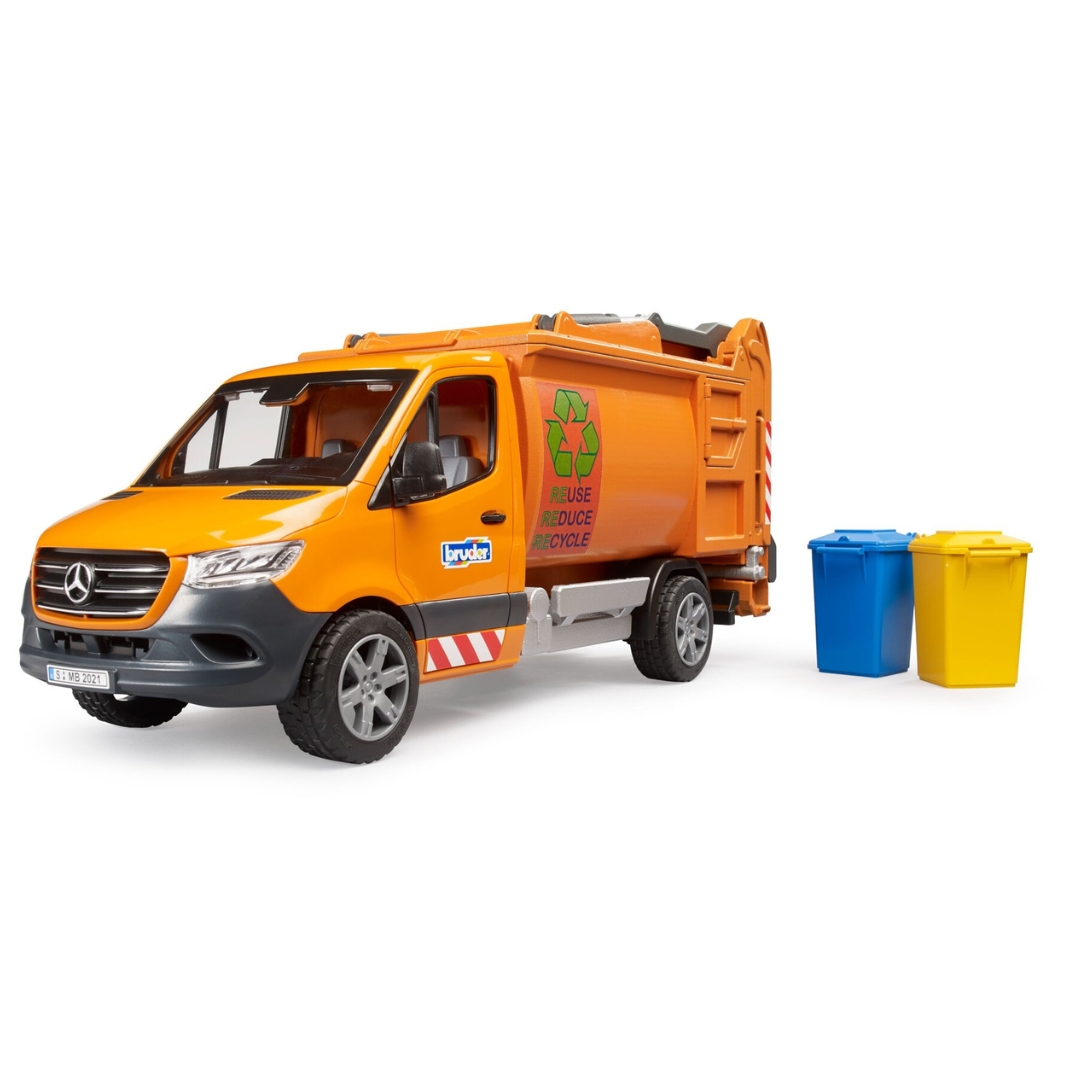 Bruder 2682 MB Sprinter Municipal Garbage Truck - Mainan Miniatur Truk Pengangkut Sampah