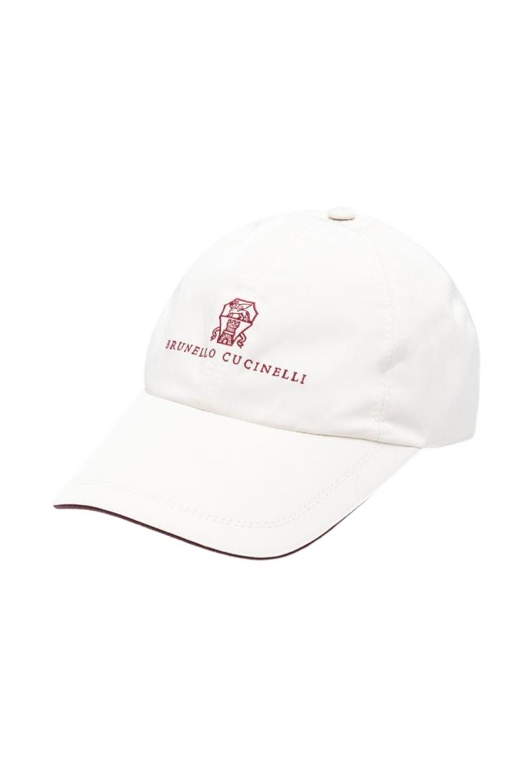Brunello Cucinelli Embroidered Logo Cap Nylon Off-White