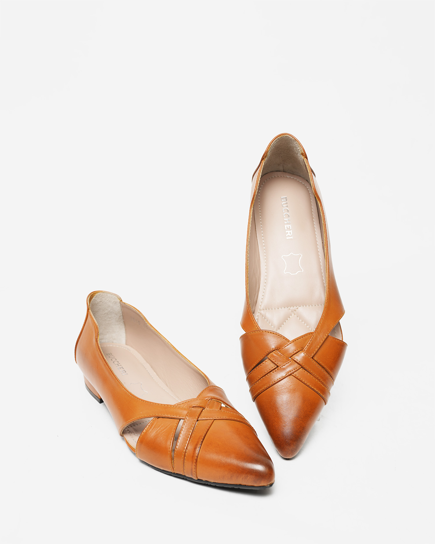 Buccheri Darcey Flats Women Tan