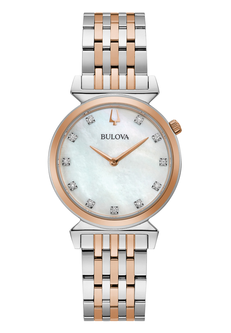 Bulova Casual Women's white mother-of-pearl dial set with 11 diamonds BLV 98P192