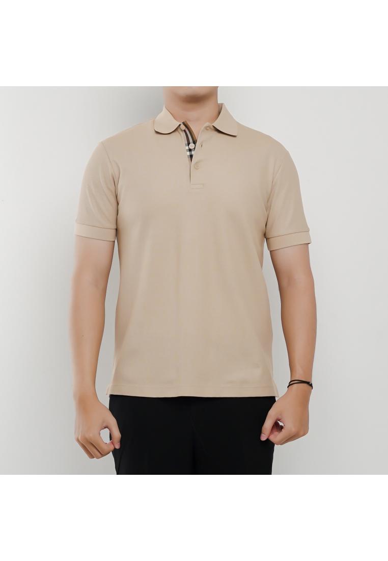 Burberry Polo BURBERRY HARTFORD BUTTON CHECK BEIGE POLO 100% ORIGINAL
