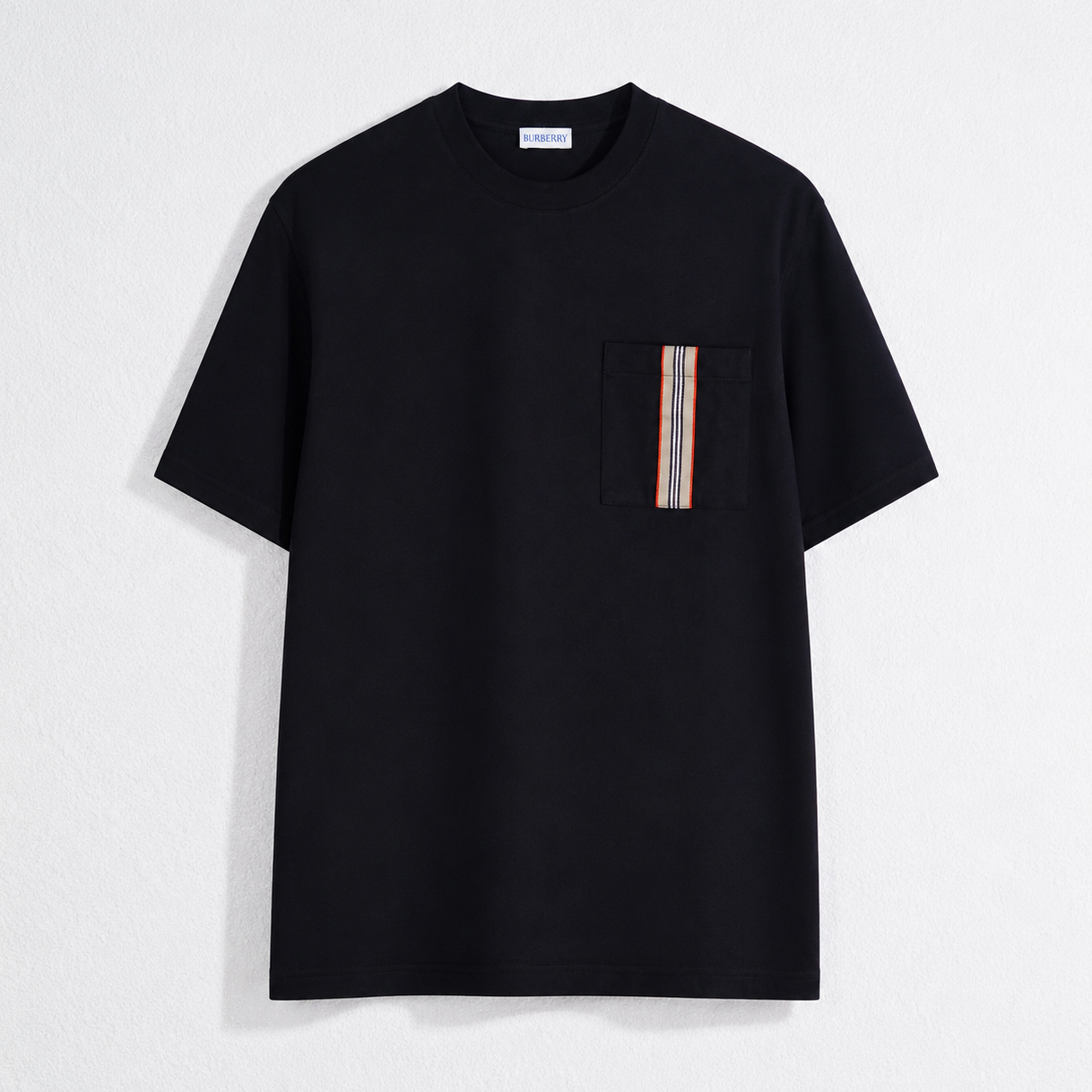 Burberry Kaos BURBERRY ELLISON POCKET STRIPE BLACK TSHIRT 100% ORIGINAL