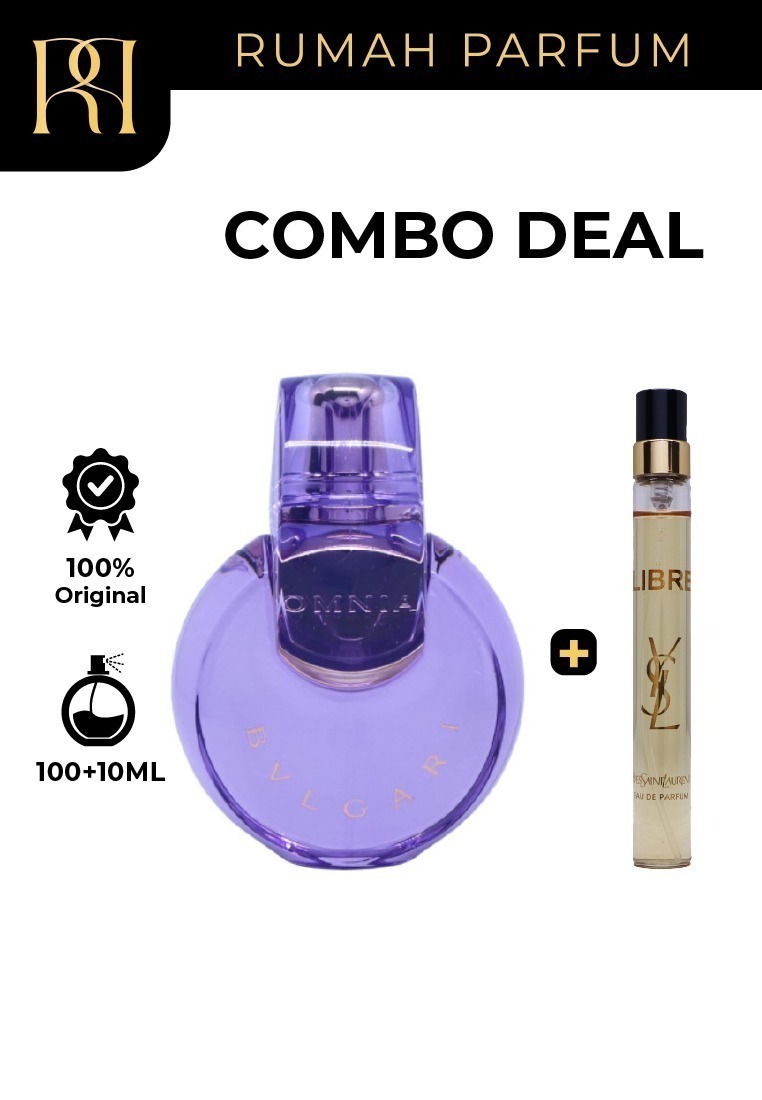 BVLGARI COMBO DEAL - Bvlgari Omnia Amethyste Woman 100 ML + YSL Libre Woman 10 ML (Travel Spray)
