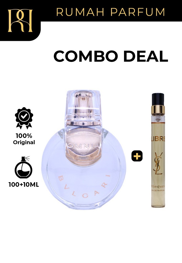 BVLGARI COMBO DEAL - Bvlgari Omnia Crystalline Woman 100 ML+ YSL Libre Woman 10 ML (Travel Spray)