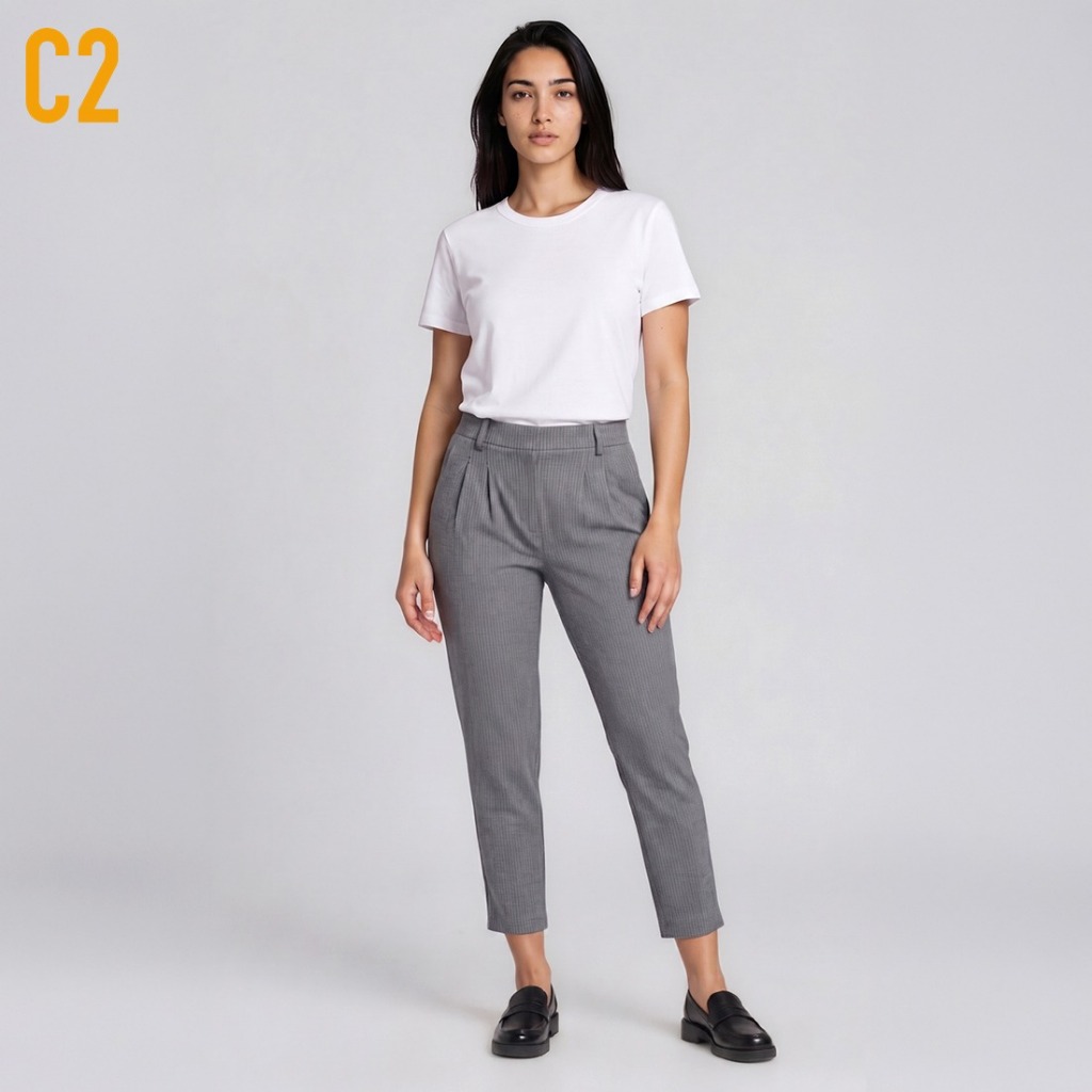 C2 Outfitters Flamoush Suzela Grey Pants Wanita