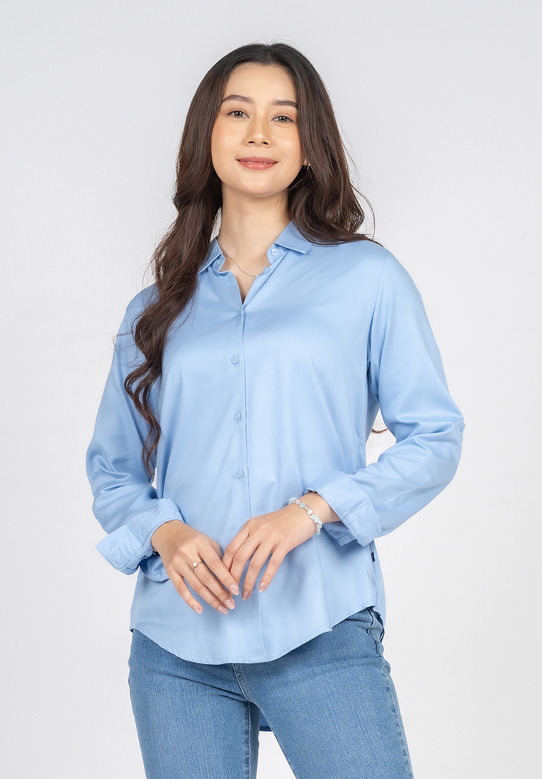 C2 Outfitters C2 Hazlan Blue Kemeja Casual Wanita
