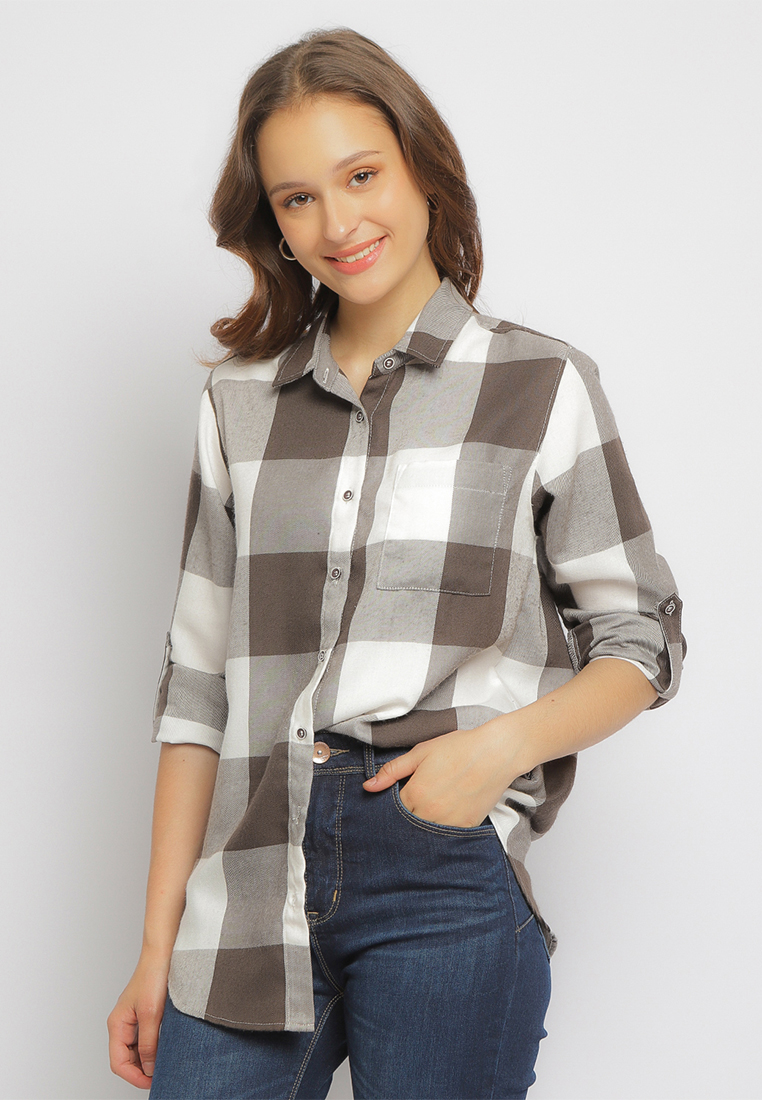 C2 Outfitters C2 Ingram Brown Casual Shirt