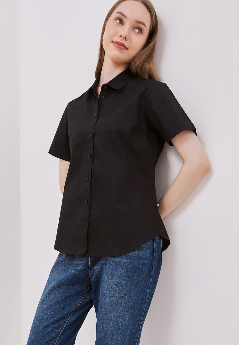 C2 Outfitters C2 Elaine Black Kemeja Casual Wanita