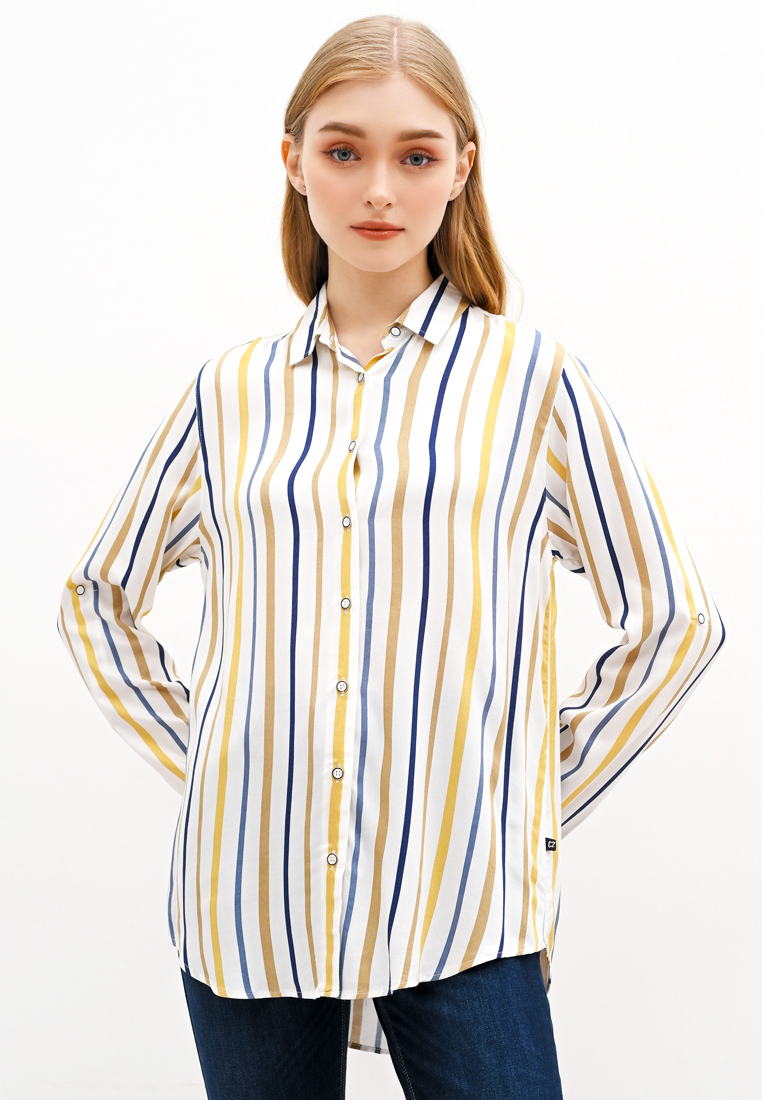 C2 Outfitters C2 Formel Ecru Kemeja Casual Wanita