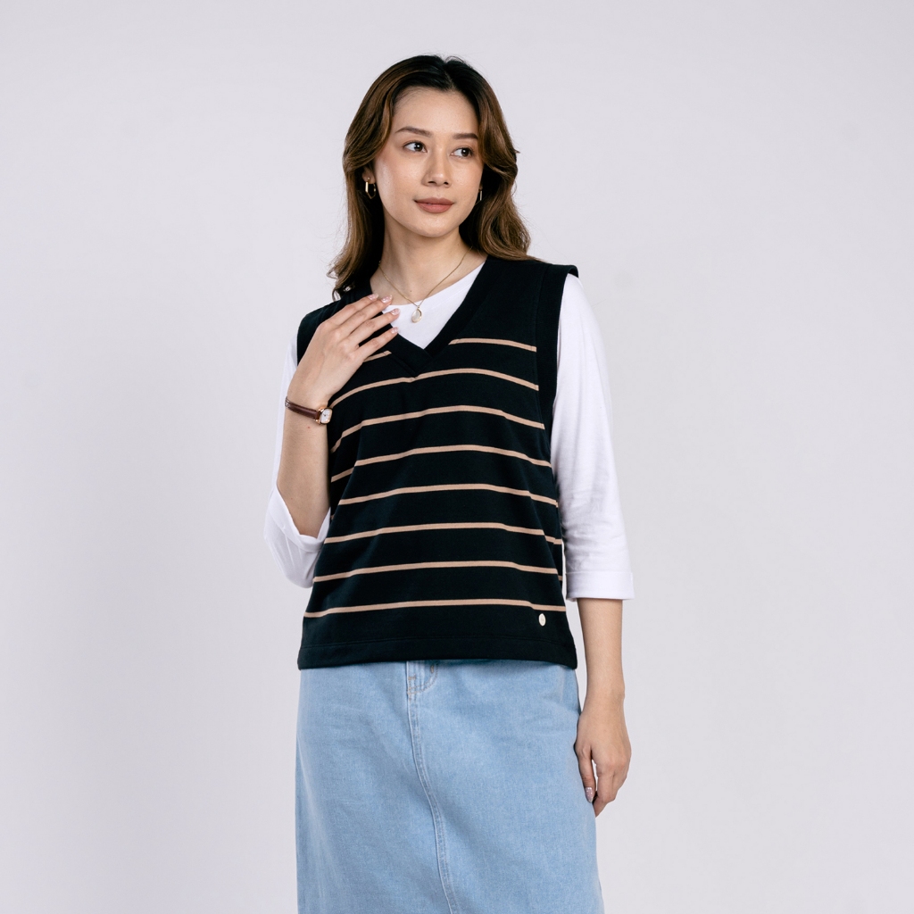 C2 Outfitters C2 Macrom Black Vest Sleeveless Wanita - Outer Wanita