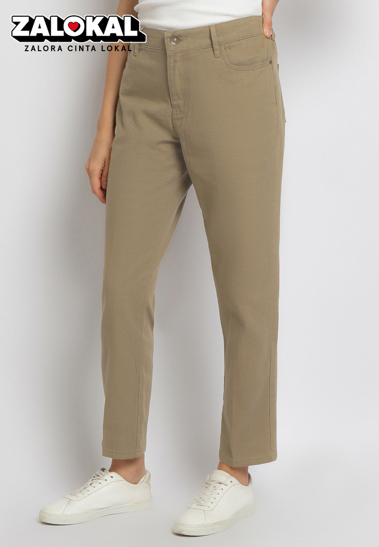 C2 Outfitters C2 Taviza Khaki Jeans Boyfriend