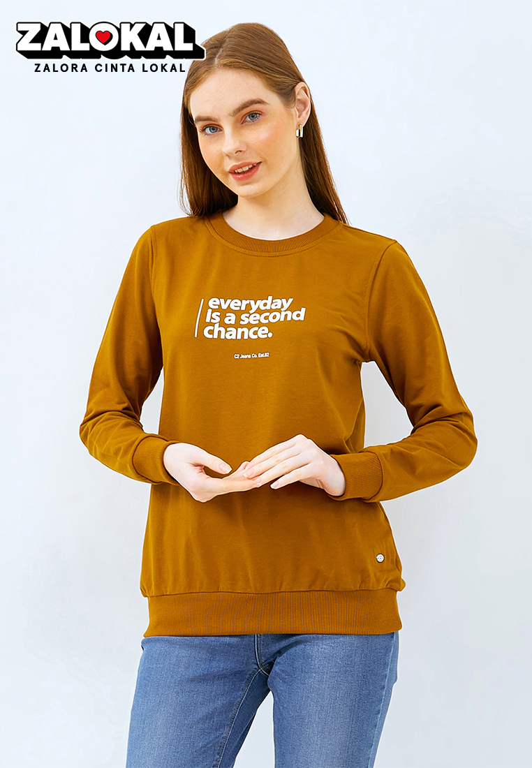 C2 Outfitters C2 Mazuka Brown Sweater Wanita