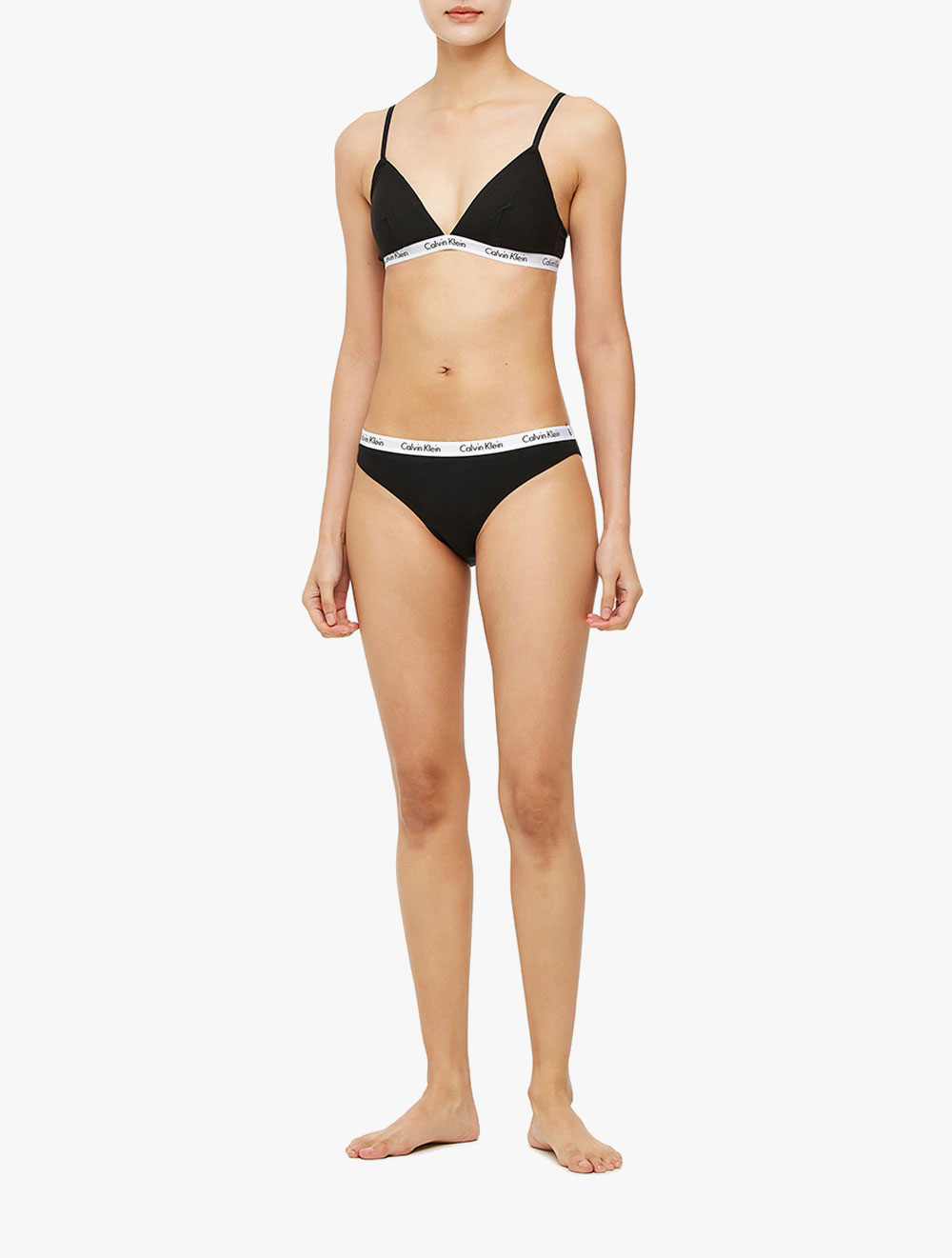 CALVIN KLEIN UNDERWEAR - CAROUSEL LIGHTLY LINED TRIANGLE BRA - black