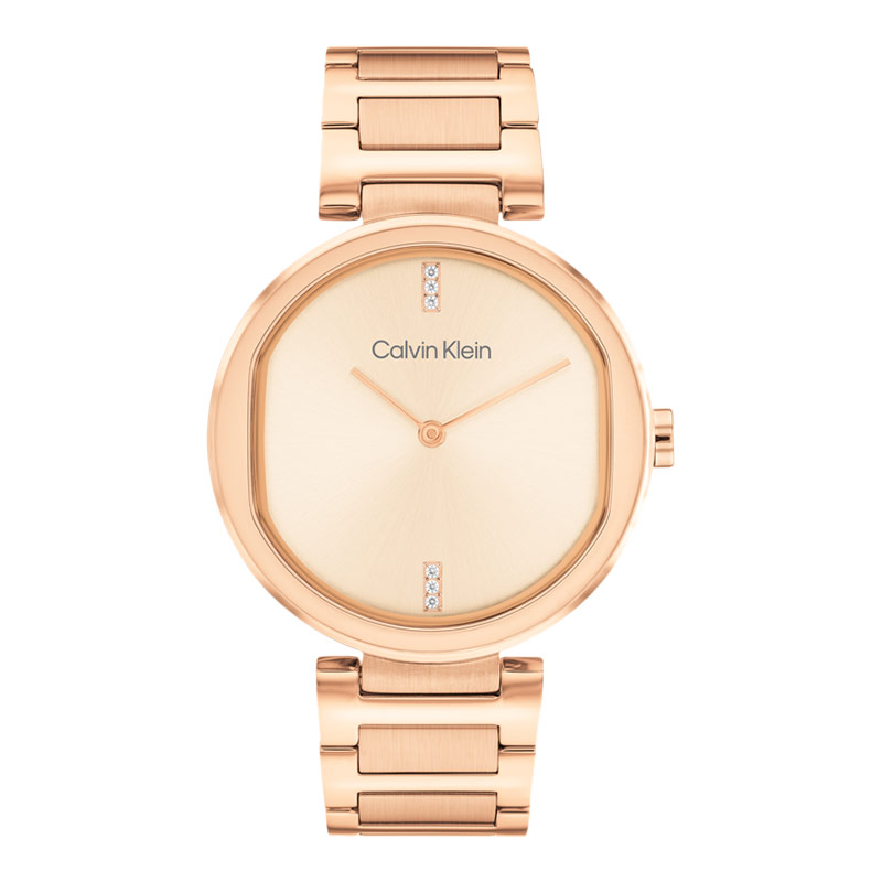 Calvin Klein Jam Tangan Wanita Calvin Klein Sensation 25200431 Rose Gold Dial Rose Gold Stainless St