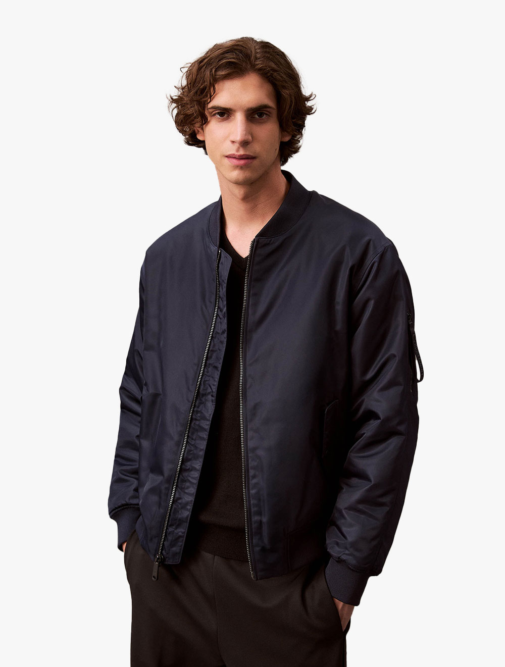 Calvin Klein - Padded Nylon Bomber Jacket - Sapphire - navy
