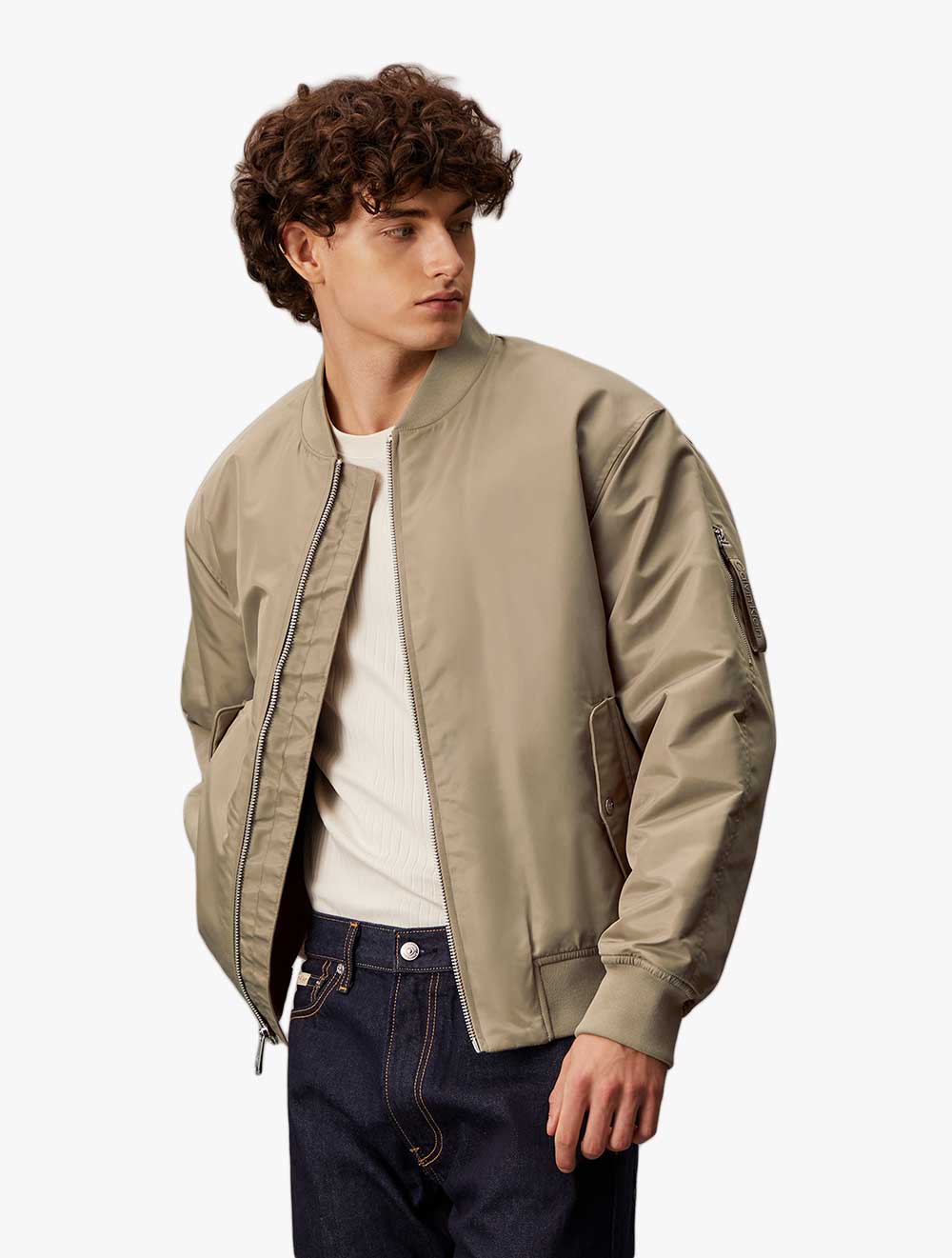 Calvin Klein - Hero Padded Nylon Bomber Jacket - Brown - brown