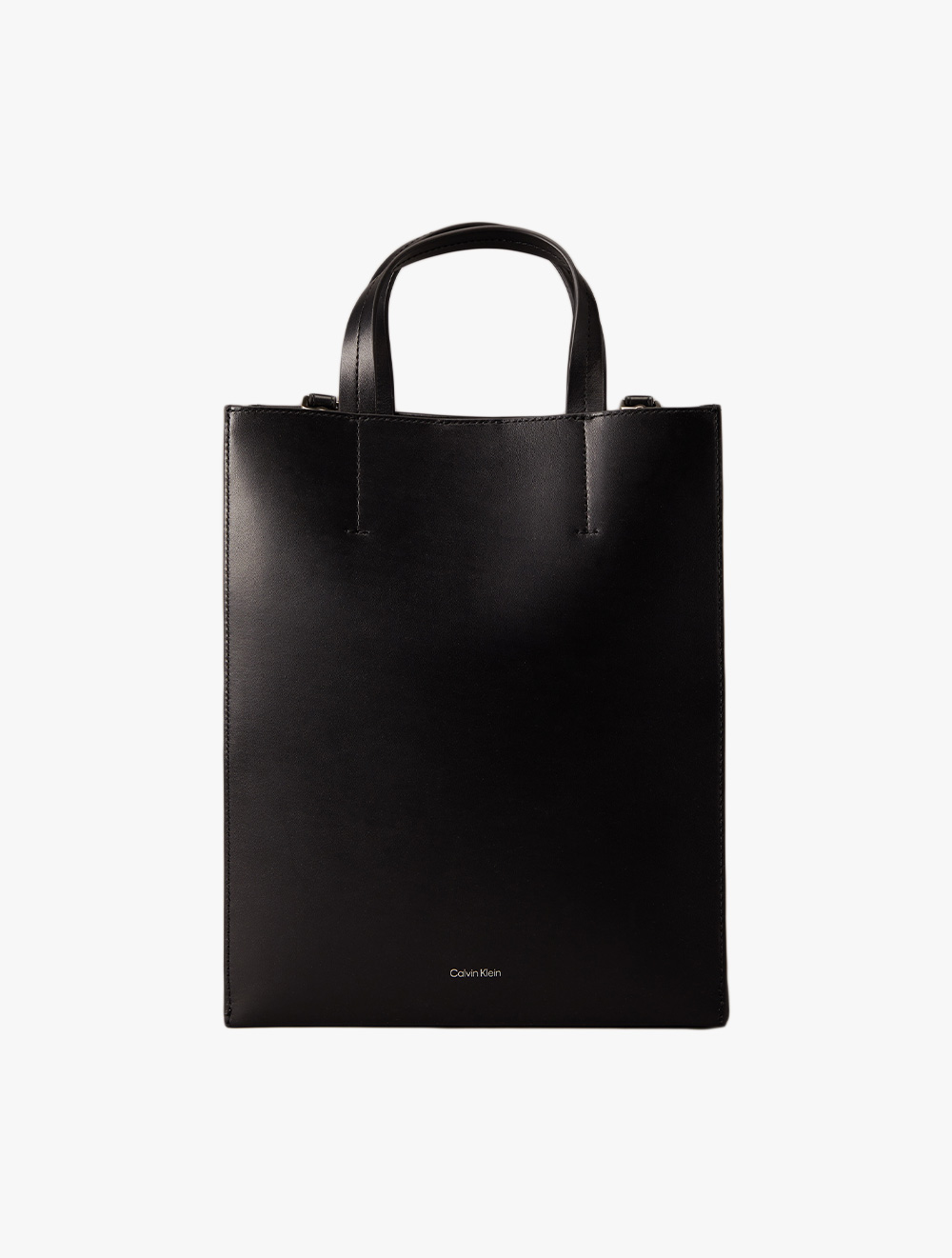 Calvin Klein Jeans Accessories - CK Paper Bag Leather Mini Tote - Black - black