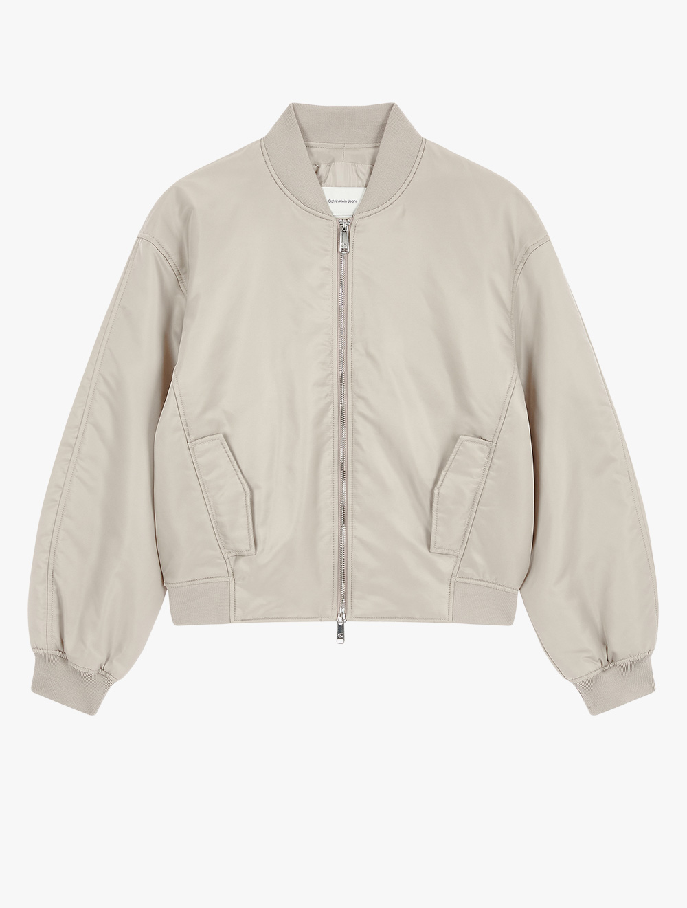 Calvin Klein - Padded Nylon Bomber Jacket - Beige - beige
