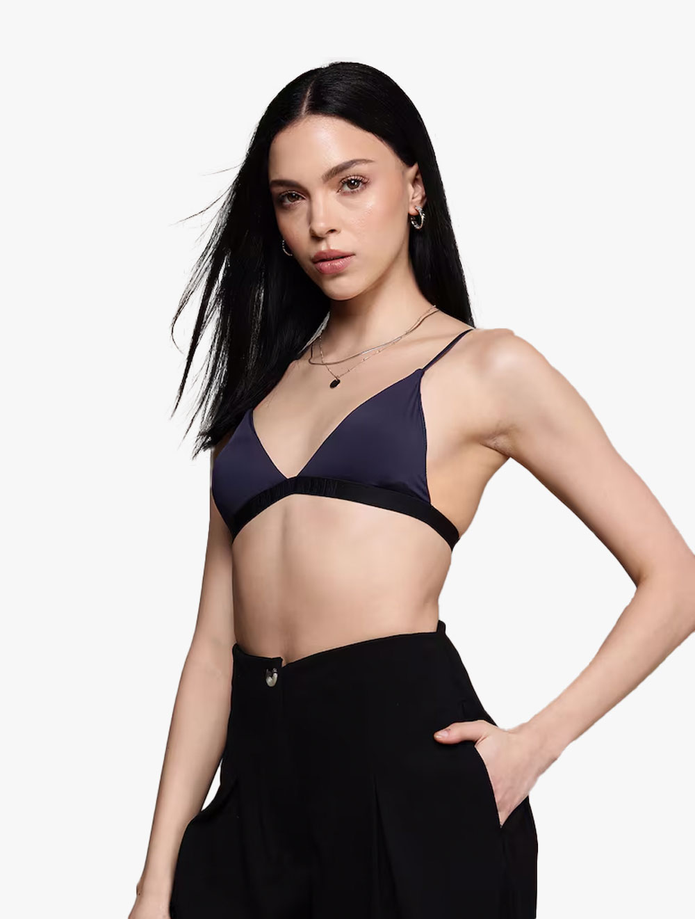 CALVIN KLEIN UNDERWEAR - INTENSE POWER LIGHTLY LINED TRIANGLE BRA - Navy - navy