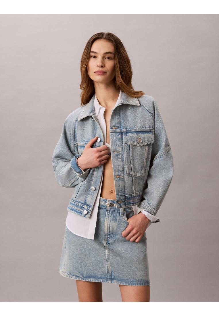 Calvin Klein - Boxy Logo Tape Denim Jacket