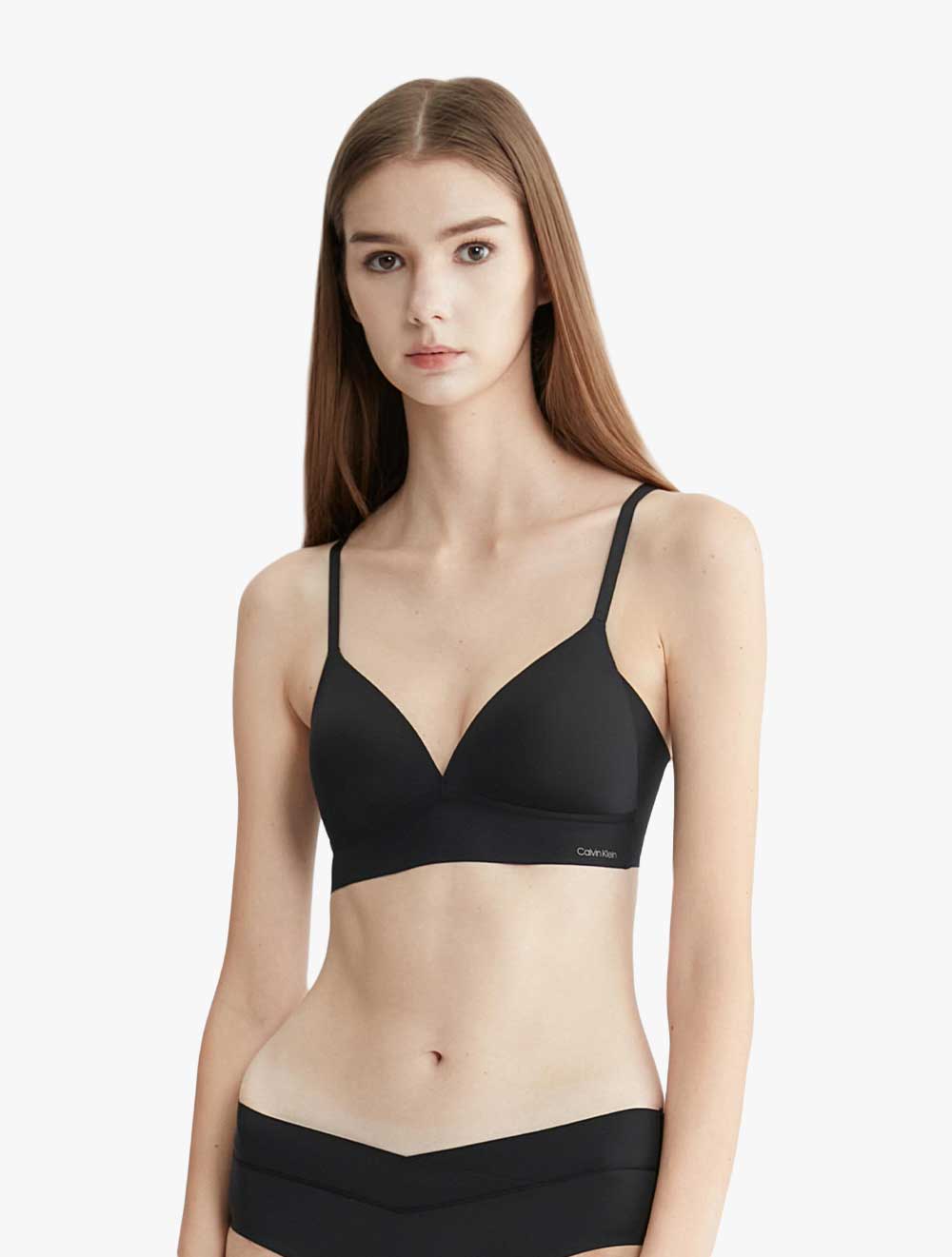Calvin Klein Underwear - Invisibles Lightly Lined Triangle Bra - Black - black