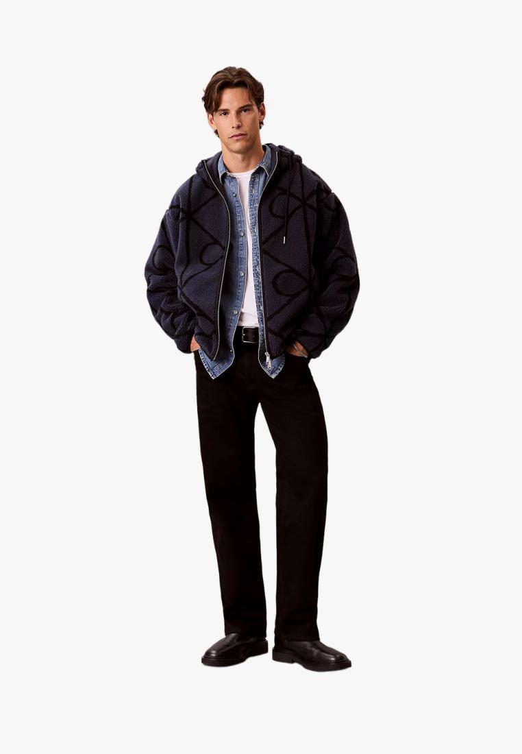 Calvin Klein - Ls Emblem Sherpa Funnel Neck Fz Hoodie