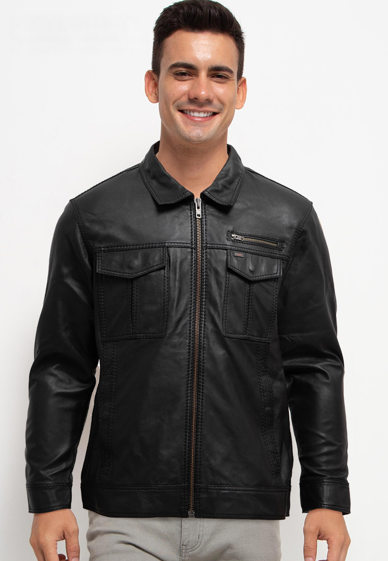 CARDINAL Jaket Kulit Casual