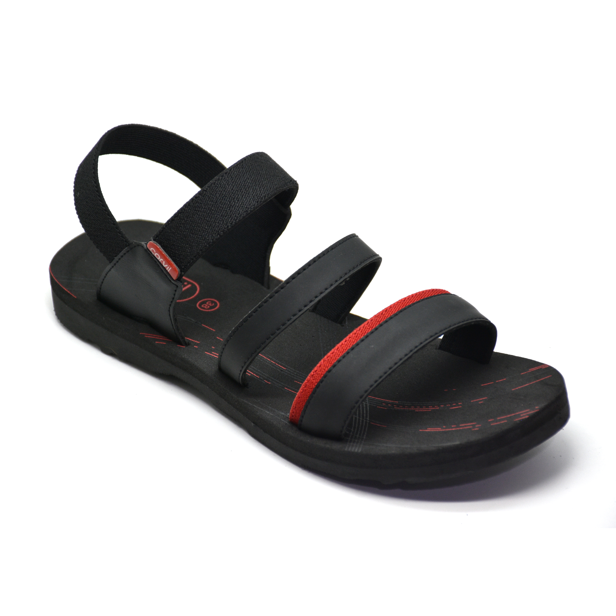 Carvil Sandal Wanita Shanum-TB Black/Red