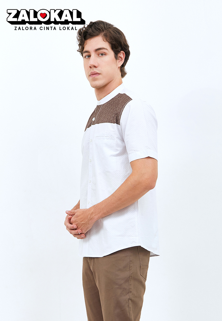 Carvil Baju Koko Pria Bahri Brown