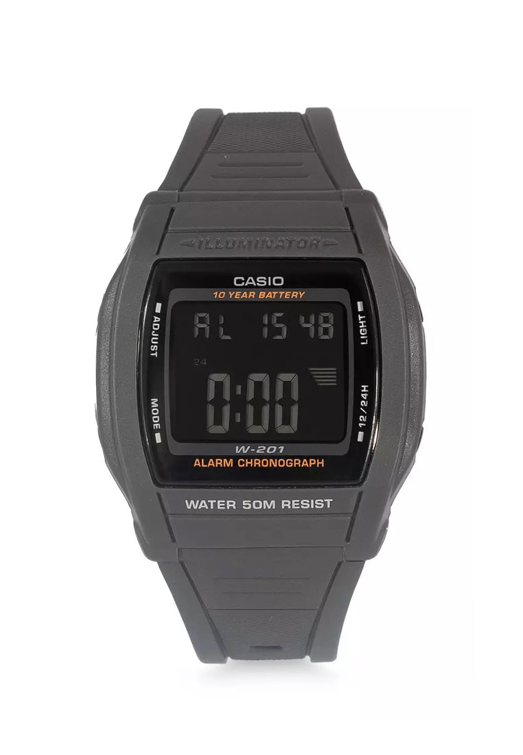 Casio Jam Tangan - Black - Resin - W-201-1BVDF