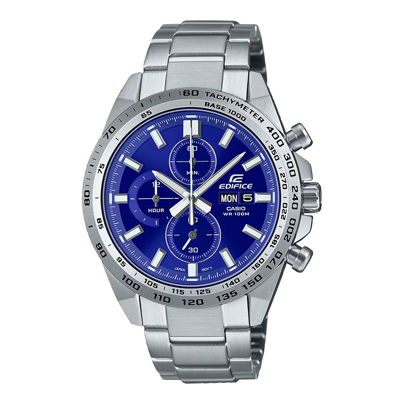 CASIO Jam Tangan Pria Casio Edifice EFR-574D-2AVUDF Chronograph Blue Dial Stainless Steel Band
