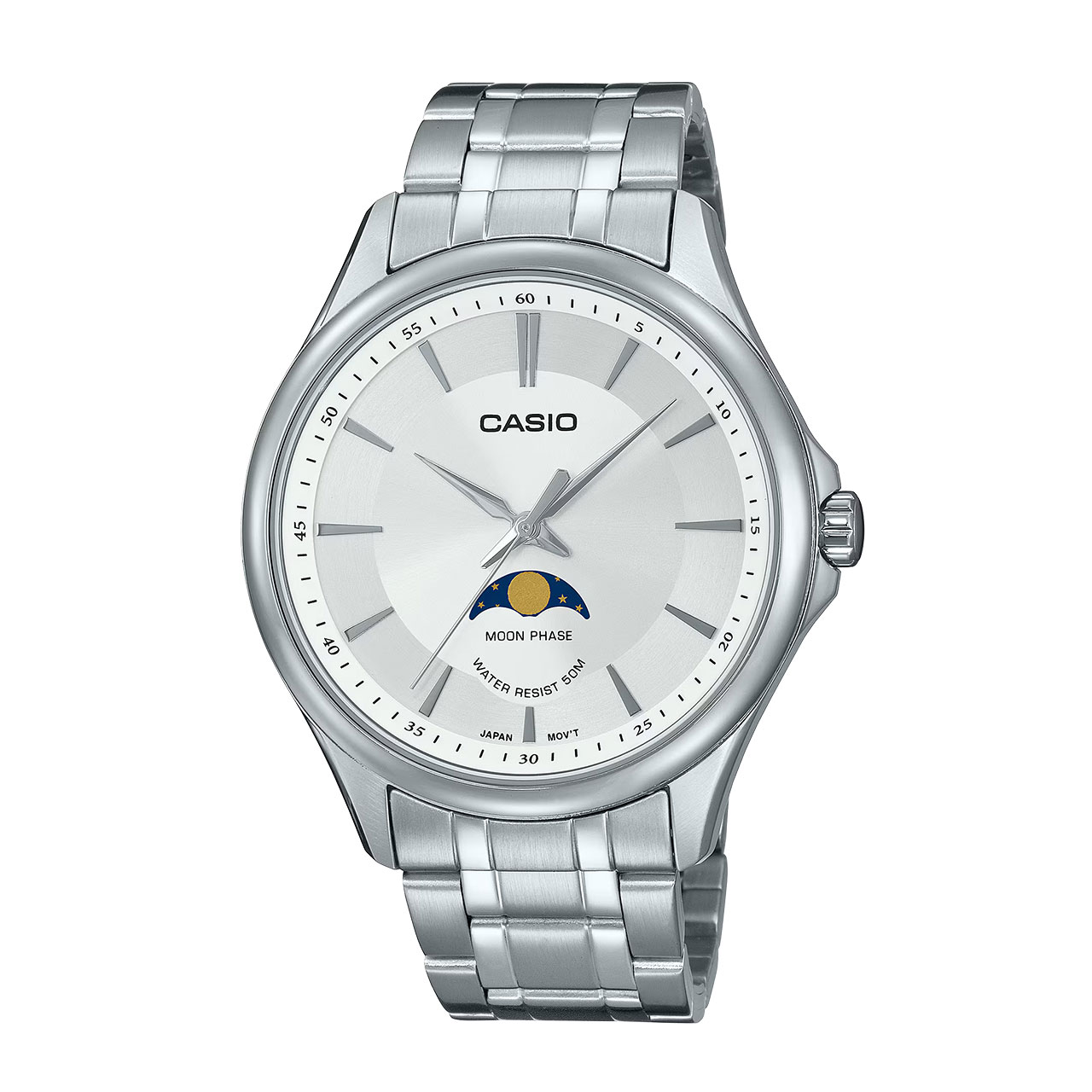 Casio Jam Tangan Pria - Silver - Stainless Steel - Casio MTP-M100D-1AVDF