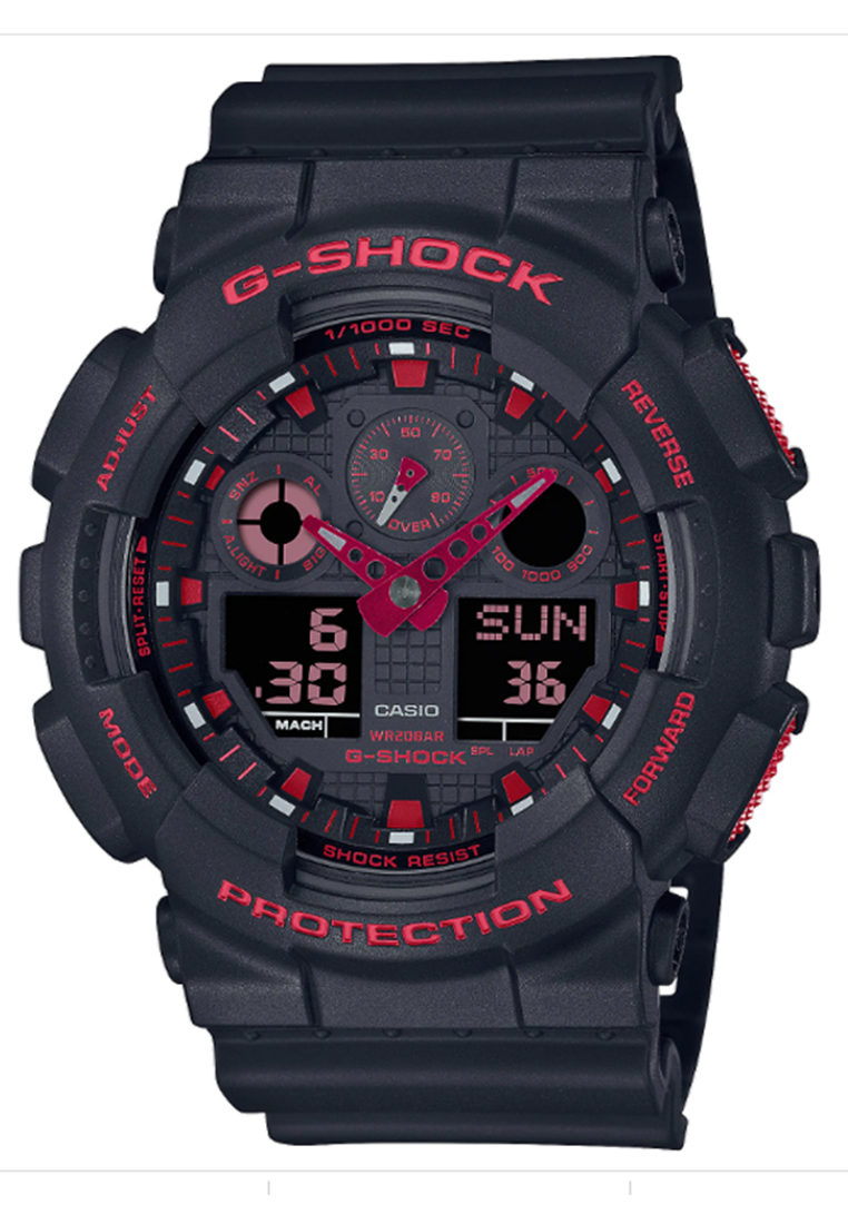 CASIO GSHOCK GA-100BNR-1ADR BLACK RED