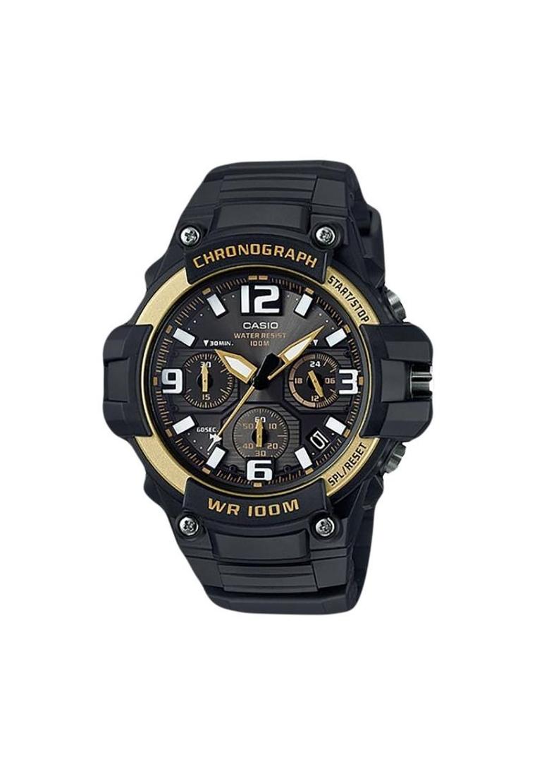 CASIO Jam Tangan Pria Casio MCW-100H-9A2VDF 100M Water Resistant Black Dial Black Rubber Band