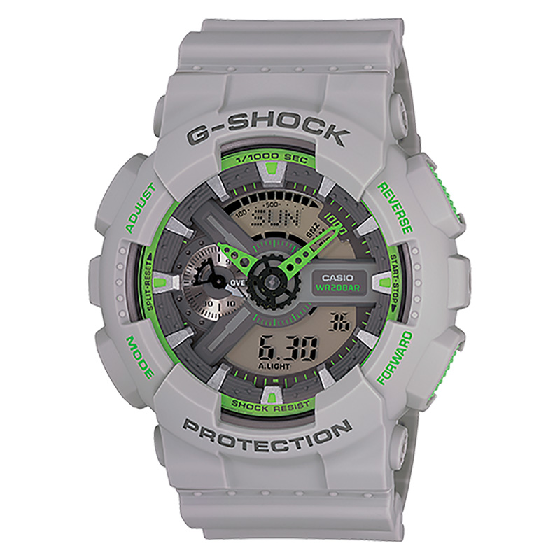 Casio Jam Tangan Pria Casio G-Shock GA-110TS-8A3DR GA110TS GA-110TS Digital Analog Dial Grey Resin B