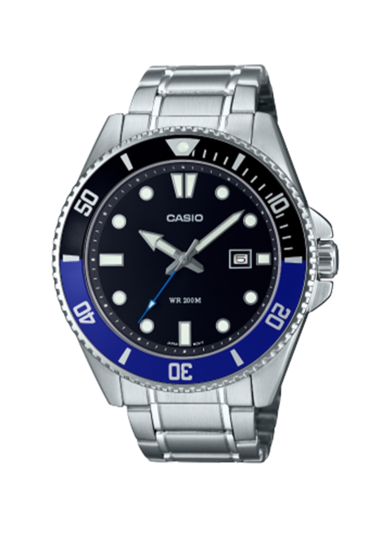 CASIO MDV-107D-1A2VDF Analog Silver Stainless Steel Strap 44.2mm Men