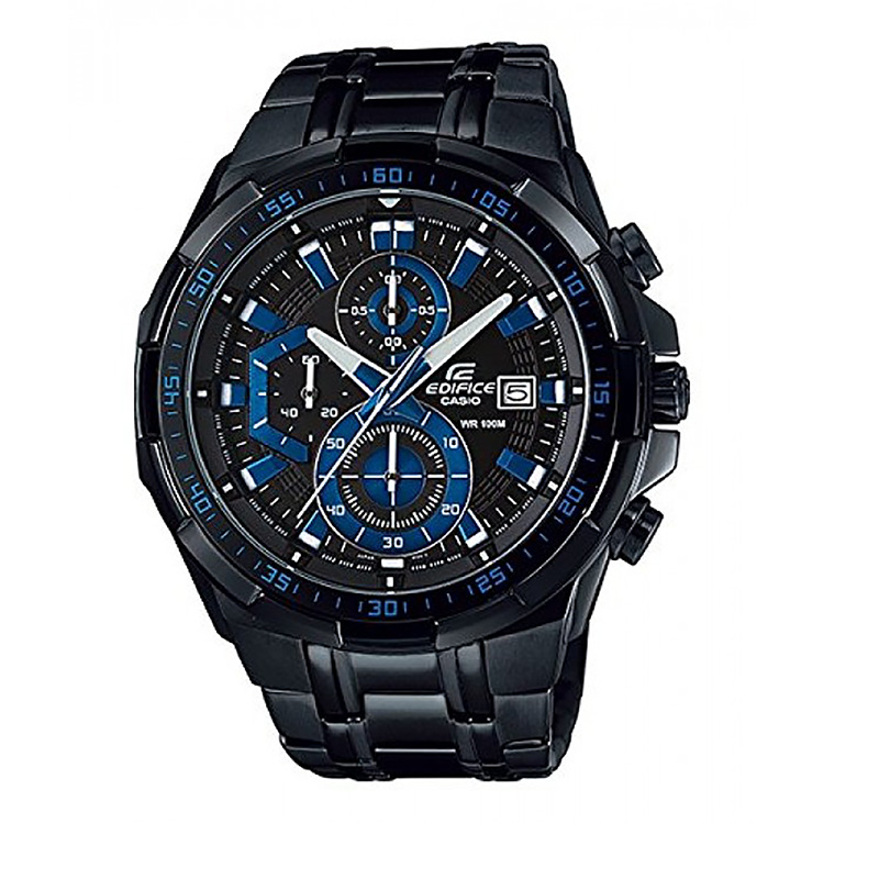 Casio Jam Tangan Pria Casio Edifice EFR-539BK-1A2VUDF Chronograph Men Black Dial Black Stainless Ste