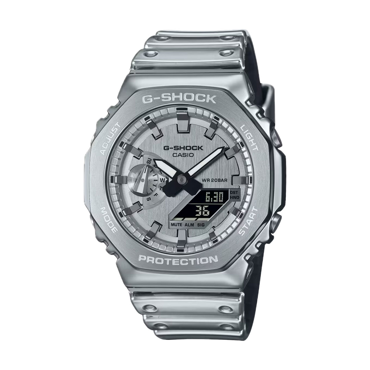 Casio G-SHOCK Jam Tangan Pria - Silver - Resin Strap - GM-2100YM-8ADR