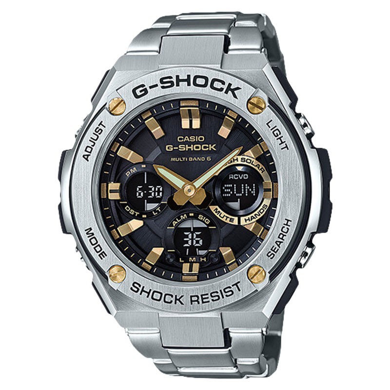CASIO Jam Tangan Pria Casio G-Shock G-Steel GST-W110D-1A9JF Tough Solar WR 200M Stainless Steel (JDM