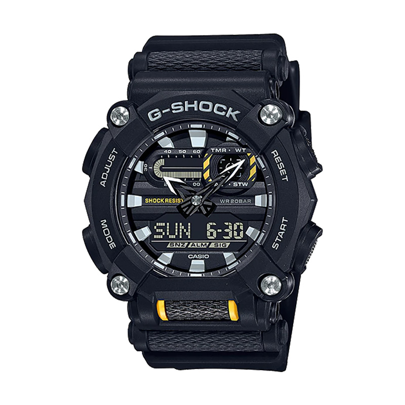 CASIO Jam Tangan Pria Casio G-Shock GA-900-1ADR GA900 GA-900 Heavy Duty Black Digital Analog Dial Bl