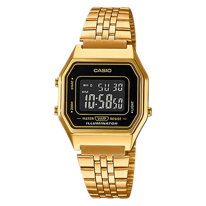 CASIO Jam Tangan Wanita Casio Standard LA680WGA-1BDF LA680 LA680W Black Dial