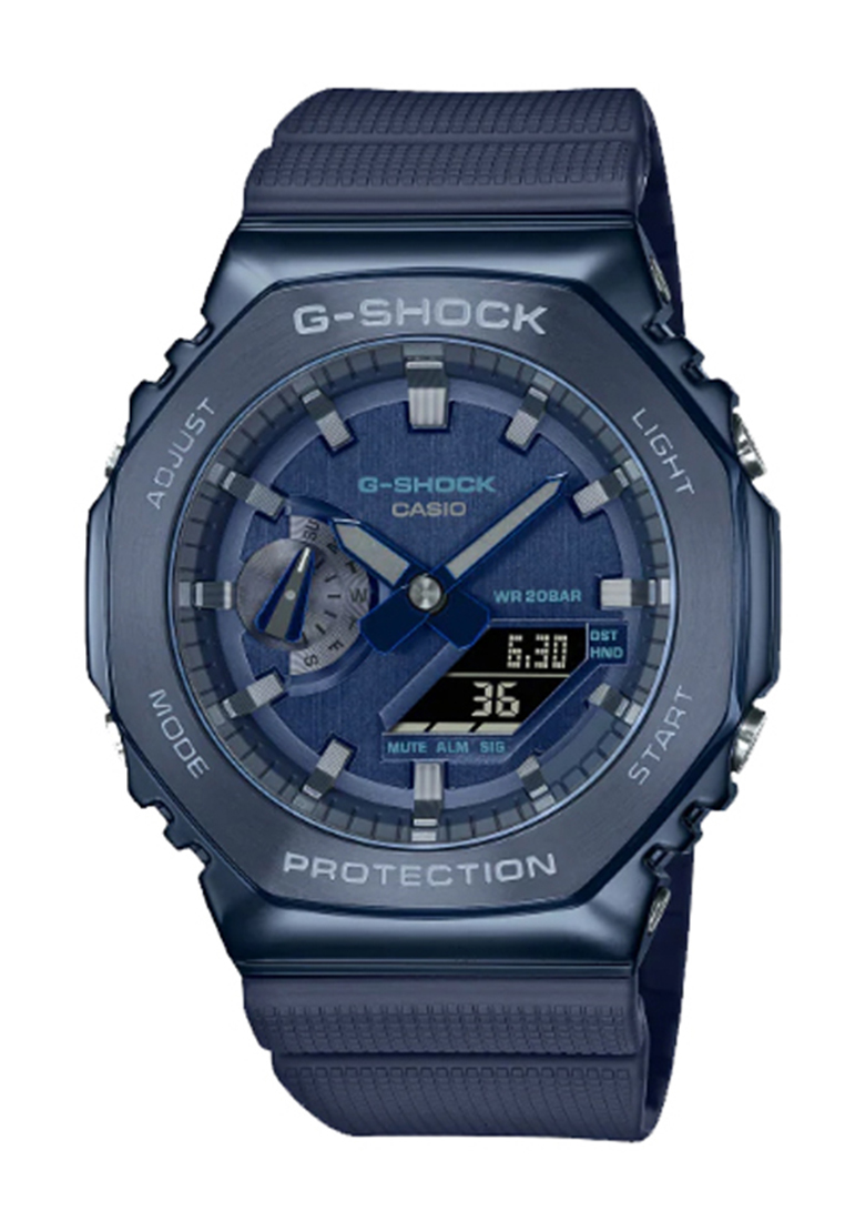CASIO GSHOCK GM-2100N-2ADR STAINLESS STEEL BLUE RUBBER