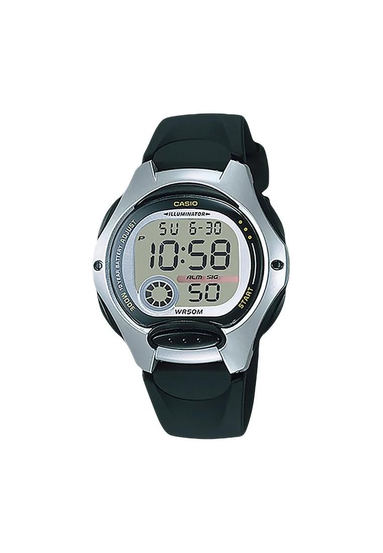 CASIO Jam Tangan Wanita Casio LW-200-1AVDF 10 Years Battery Life Digital Dial Black Rubber Band