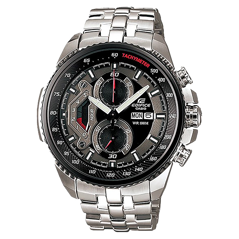 CASIO Jam Tangan Pria Casio Edifice EF-558D-1AVUDF Chronograph Black Dial Stainless Steel Band
